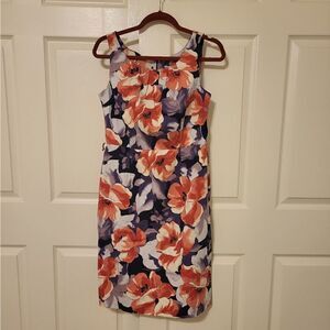 Madison Leigh pink/purple floral sleeveless midi dress
